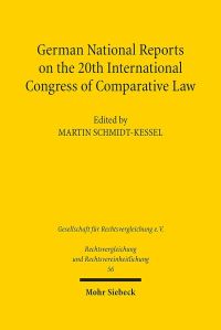 Book Cover for German National Reports on the 20th International Congress of Comparative Law by Martin SchmidtKessel