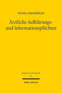 Book Cover for Arztliche Aufklarungs- Und Informationspflichten by Nicola Hegerfeld