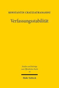 Book Cover for Verfassungsstabilitat by Konstantin Chatziathanasiou