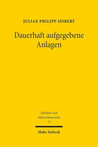 Book Cover for Dauerhaft Aufgegebene Anlagen by Julian Philipp Seibert
