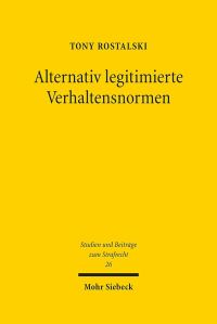 Book Cover for Alternativ Legitimierte Verhaltensnormen by Tony Rostalski