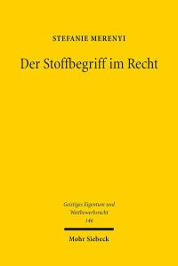 Book Cover for Der Stoffbegriff Im Recht by Stefanie Merenyi