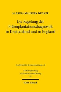 Book Cover for Die Regelung Der Praimplantationsdiagnostik in Deutschland Und in England by Sabrina Maureen Ducker