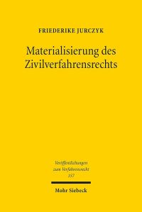 Book Cover for Materialisierung Des Zivilverfahrensrechts by Friederike Jurczyk