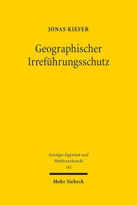 Book Cover for Geographischer Irrefuhrungsschutz by Jonas Kiefer