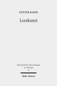 Book Cover for Lesekunst by Gunter Bader
