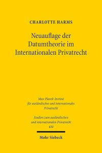 Book Cover for Neuauflage Der Datumtheorie Im Internationalen Privatrecht by Charlotte Harms
