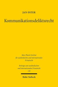 Book Cover for Kommunikationsdeliktsrecht by Jan Oster