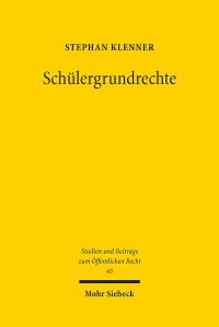 Book Cover for Schulergrundrechte by Stephan Klenner