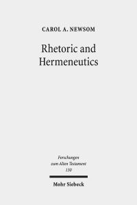 Book Cover for Rhetoric and Hermeneutics by Carol A Newsom