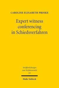 Book Cover for Expert Witness Conferencing in Schiedsverfahren by Caroline Elisabeth Proske