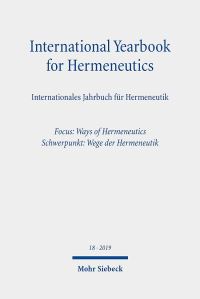 Book Cover for International Yearbook for Hermeneutics 18 / Internationales Jahrbuch Fur Hermeneutik 18 by Bernhard Zimmermann, Gunter Figal