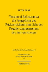 Book Cover for Tension of Reinsurance: by Kevin Bork