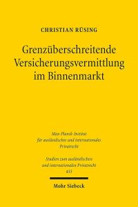 Book Cover for Grenzuberschreitende Versicherungsvermittlung Im Binnenmarkt by Christian Rusing