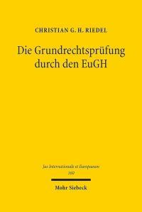 Book Cover for Die Grundrechtsprufung Durch Den EuGH by Christian G H Riedel