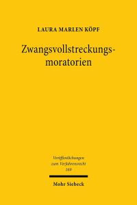 Book Cover for Zwangsvollstreckungsmoratorien by Laura Marlen Kopf