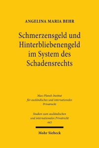 Book Cover for Schmerzensgeld Und Hinterbliebenengeld Im System Des Schadensrechts by Angelina Maria Behr