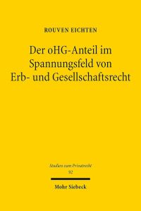 Book Cover for Der OHG-Anteil Im Spannungsfeld Von Erb- Und Gesellschaftsrecht by Rouven Eichten