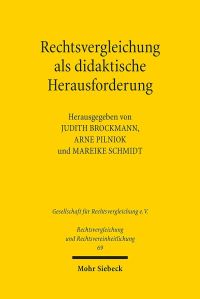 Book Cover for Rechtsvergleichung Als Didaktische Herausforderung by Mareike Schmidt, Arne Pilniok, Judith Brockmann