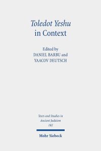 Book Cover for Toledot Yeshu in Context by Yaacov Deutsch, Daniel Barbu