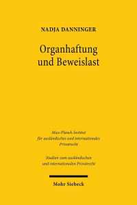 Book Cover for Organhaftung Und Beweislast by Nadja Danninger