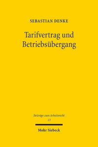 Book Cover for Tarifvertrag Und Betriebsubergang by Sebastian Denke