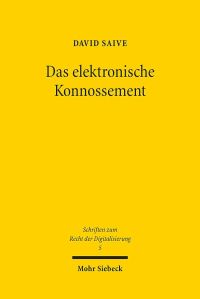Book Cover for Das Elektronische Konnossement by David Saive