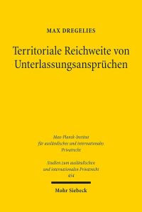 Book Cover for Territoriale Reichweite Von Unterlassungsanspruchen by Max Dregelies