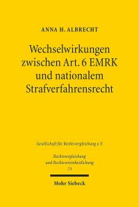 Book Cover for Wechselwirkungen Zwischen Art. 6 EMRK Und Nationalem Strafverfahrensrecht by Anna H Albrecht