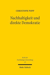 Book Cover for Nachhaltigkeit Und Direkte Demokratie by Christoph Popp