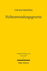 Book Cover for Nichtanwendungsgesetze by Tim Maciejewski