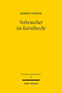 Book Cover for Verbraucher Im Kartellrecht by Robert Endler