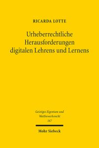 Book Cover for Urheberrechtliche Herausforderungen Digitalen Lehrens Und Lernens by Ricarda Lotte