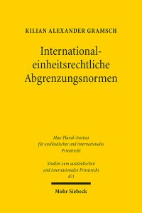 Book Cover for International-Einheitsrechtliche Abgrenzungsnormen by Kilian Alexander Gramsch