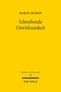 Book Cover for Schwebende Unwirksamkeit by Marcel Djurein