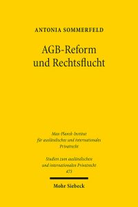 Book Cover for AGB-Reform Und Rechtsflucht by Antonia Sommerfeld