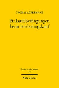 Book Cover for Einkaufsbedingungen Beim Forderungskauf by Thomas Ackermann