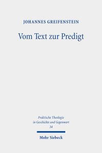Book Cover for Vom Text Zur Predigt by Johannes Greifenstein