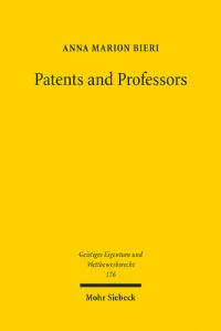 Book Cover for Patents and Professors by Anna Marion Bieri