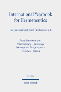 Book Cover for International Yearbook for Hermeneutics 20 / Internationales Jahrbuch Fur Hermeneutik 20 by Bernhard Zimmermann, Bernhar Zimmermann, Gunter Figal