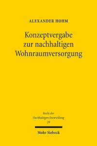 Book Cover for Konzeptvergabe Zur Nachhaltigen Wohnraumversorgung by Alexander Hohm