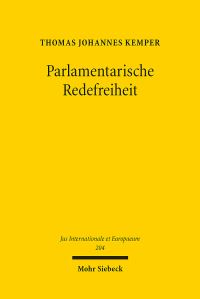 Book Cover for Parlamentarische Redefreiheit by Thomas Johannes Kemper