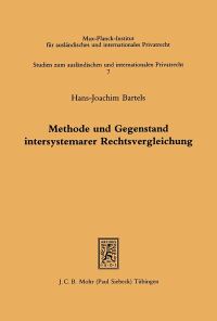 Book Cover for Methode Und Gegenstand Intersystemarer Rechtsvergleichung by Hans J Bartels