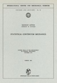 Book Cover for Statistical Continuum Mechanics by E Kröner