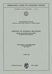 Book Cover for Method of Integral Relations by W Prosnak