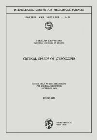 Book Cover for Critical Speeds of Gyroscopes by Gerhard Schweitzer