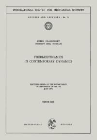 Book Cover for Thermodynamics in Contemporary Dynamics by Peter Glansdorff