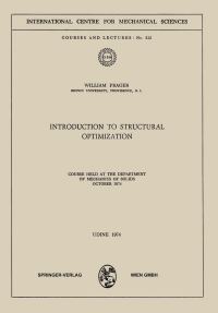 Book Cover for Introduction to Structural Optimization by W Prager