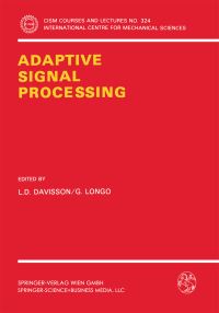 Book Cover for Adaptive Signal Processing by LD Davisson, G Longo