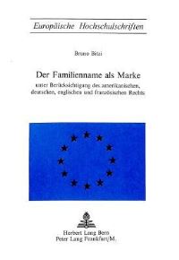 Book Cover for Der Familienname Als Marke by Bruno Bitzi